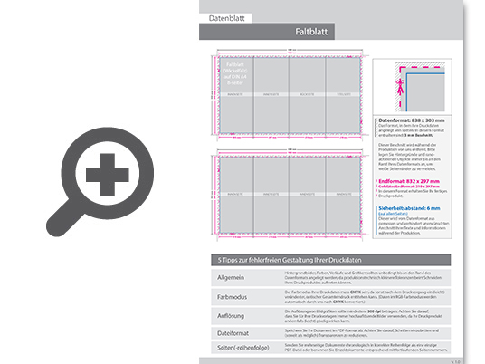Product Bild faltblatt__gefalzt_auf_din_a4__vertikaler_wickelfalz__8-seitig
